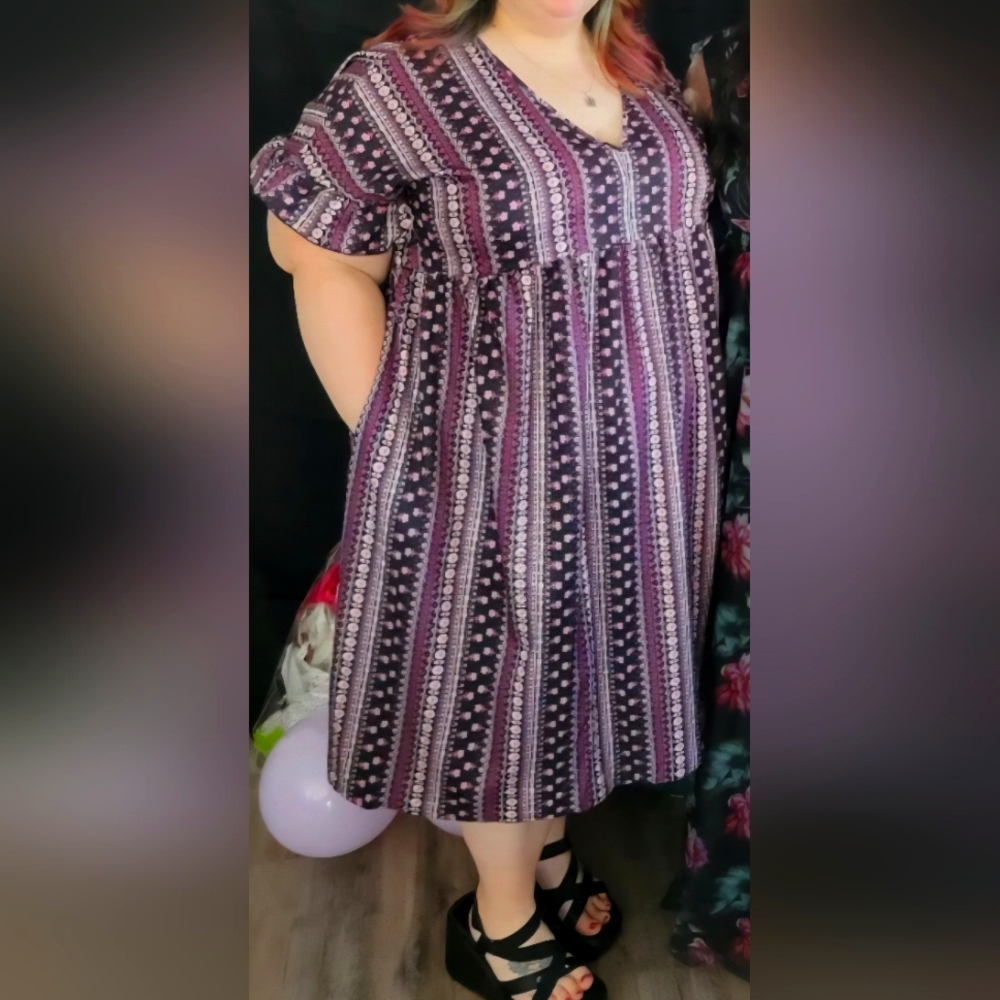NWT Bloomchic Boho Stripe Midi Dress – Size 22/24